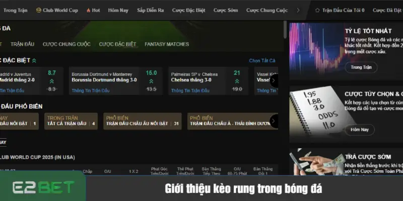 Giới thiệu hình thức kèo rung trong bóng đá