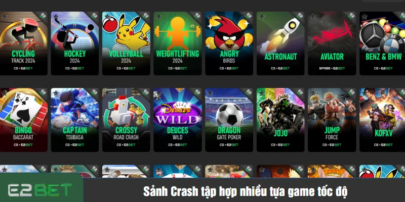Sảnh Crash tập hợp nhiều tựa game tốc độ